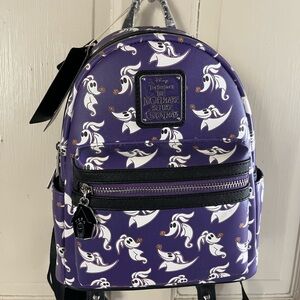 NWT Loungefly The Nightmare Before Christmas Zero Print Mini Backpack - Purple